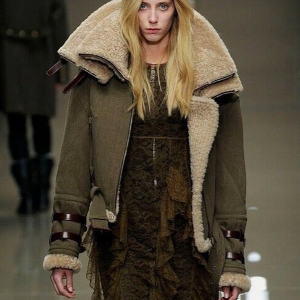 Burberry Jacket, Aviator Shearling Leather in 2010 reissue